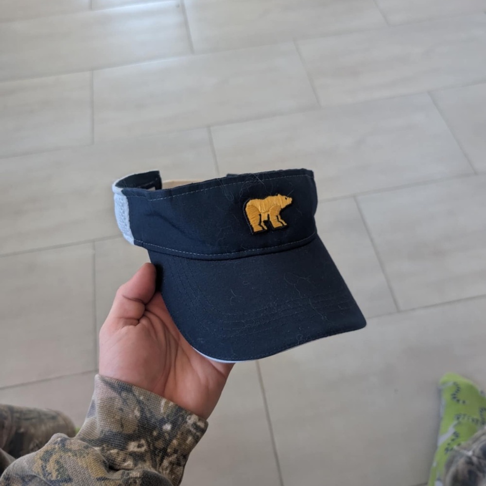 Navy Blue Visor with Gold Bear Logo